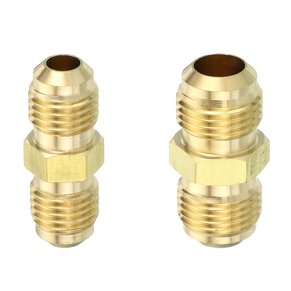 Air Conditioner 1/4 3/8 1/2 5/8 3/4 SAE 45 Male Flare Straight Union Coupling Brass Fitting Propane Natural Gas