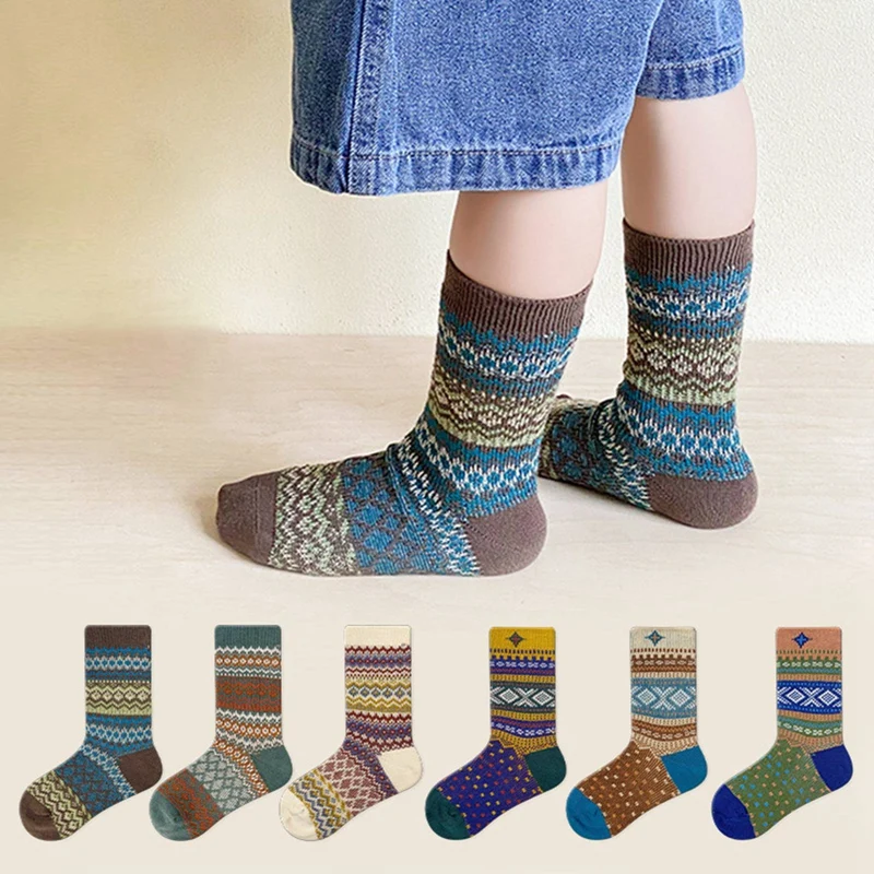 3Pairs Kids Sock Plaid Printing Casual Soft Cotton Socks Soft Comfortable Breathable Sock Spring Summer Boy And Girl Accessories