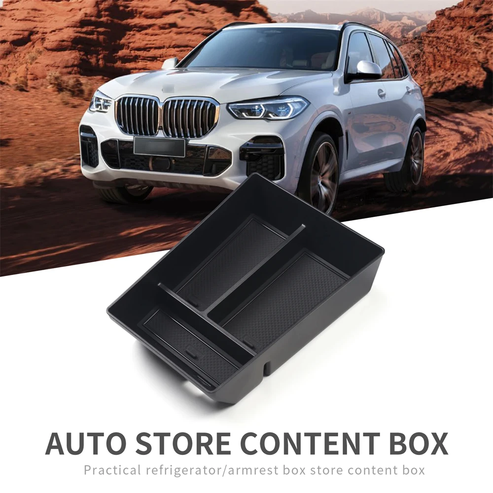 

For BMW X5 G05 X6 G06 X7 G07 2019-2024 Armrest Storage Box Organizer ABS Tray Accessory for Car Interior Tidying