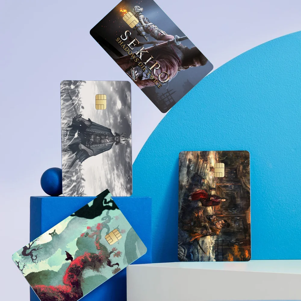 Sekiro Shadows Die TwiceDiy Credit Debit Card Aufkleber Party Aufkleber Dekoration Wasserdichter kleiner Chip Card Skin Aufkleber