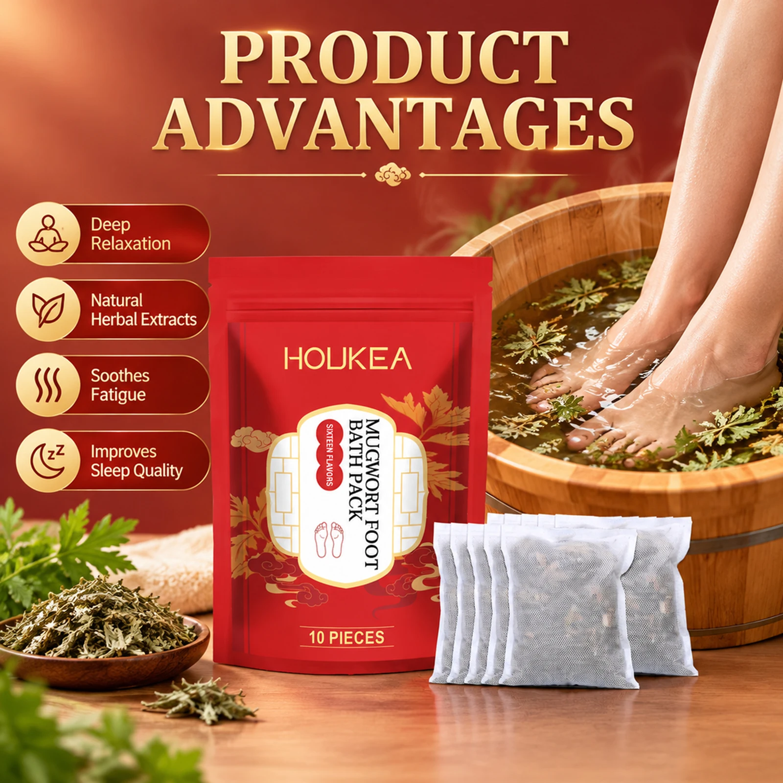 Herbal Foot Soak Pack Relieves Fatigue Swelling Foot Relaxation Foot Bath Improve Sleep Quality Nourishing Soothing Foot Care