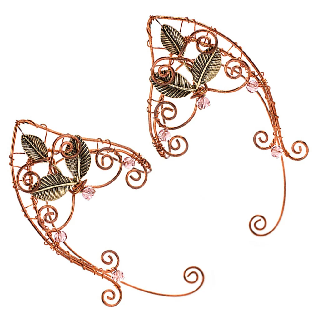 

Cosplay Chain Pendant Ear Clips Earring for Women Cuff Fairy Jewelry Alloy Wrap