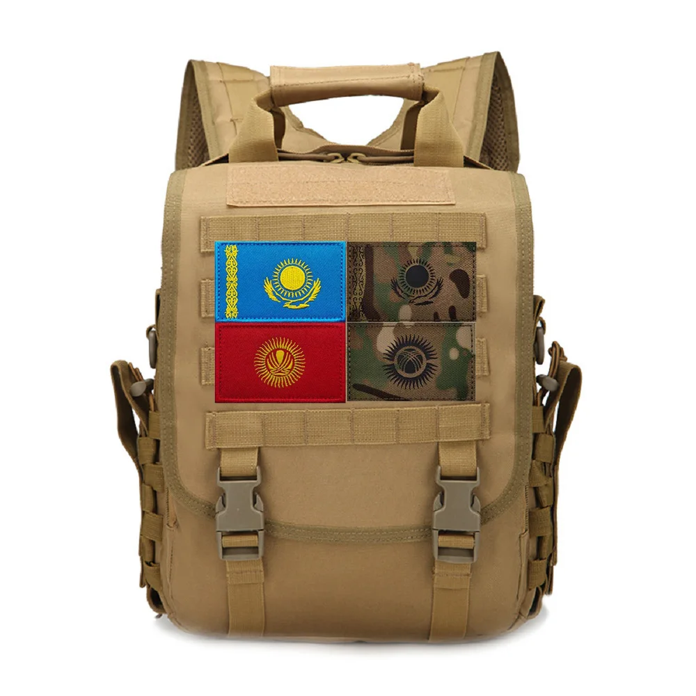 Hot Selling Badge Kyrgyzstan Flag Embroidered Badge Kazakhstan Tactical Morale Backpack Accessories with Patches for Clothing