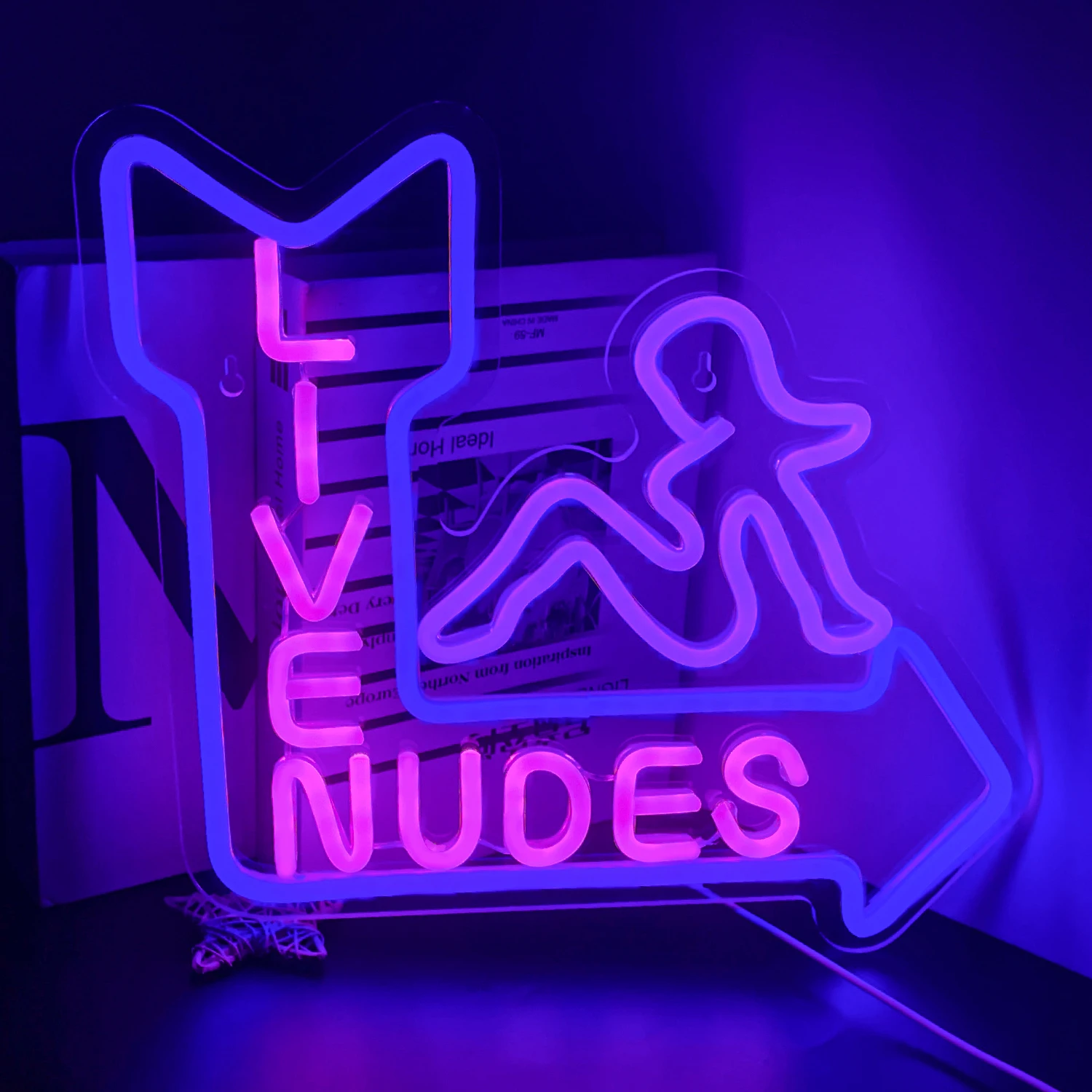 Live Nudes Girl Neon Sign Led Neon Light Sign for Man Cave Beer Hotel Pub Bar Recreation Room Wall Decor USB Powered Party Neon