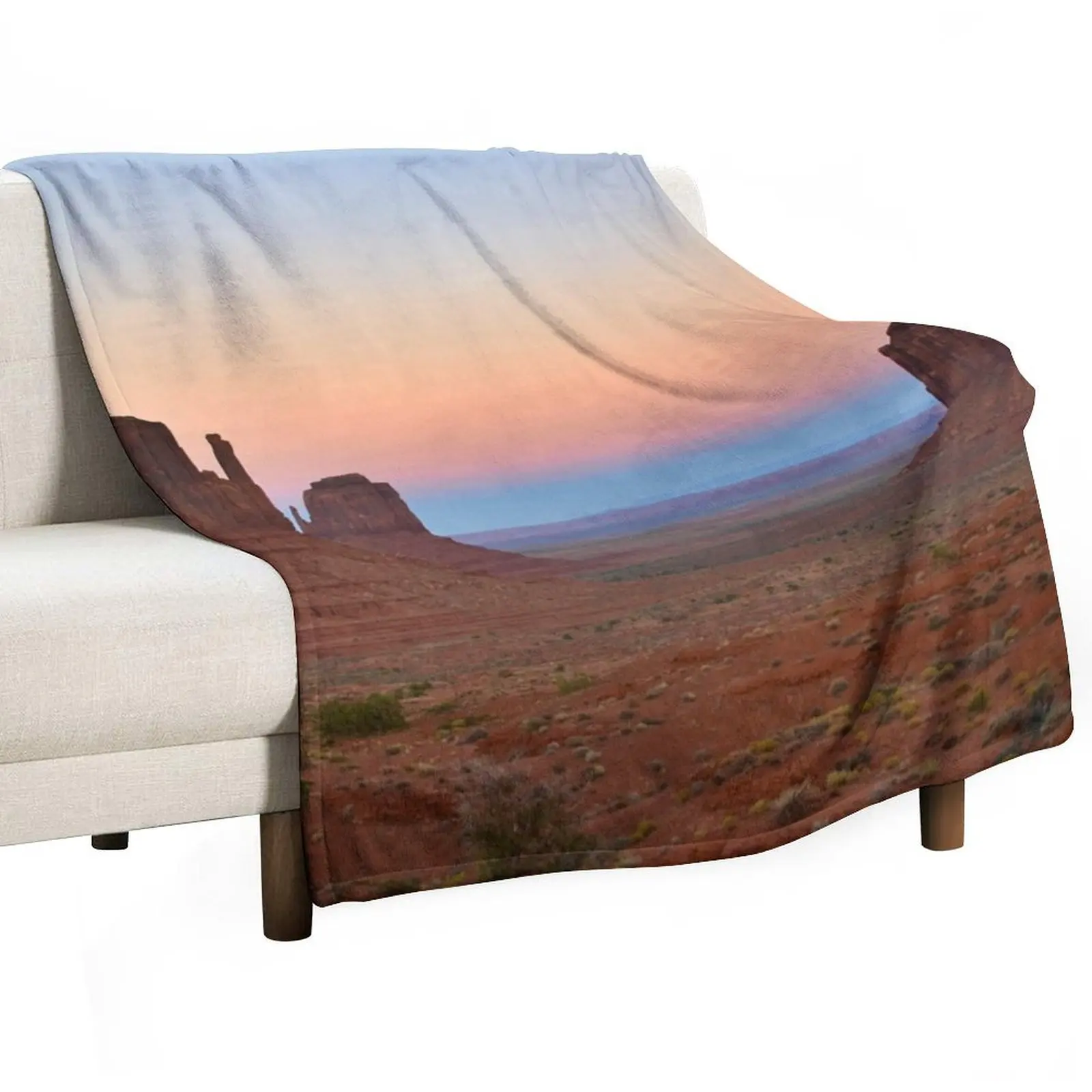 

Monument Valley, Navajo Tribal Park, Utah, Arizona Throw Blanket Plush warm winter Blankets