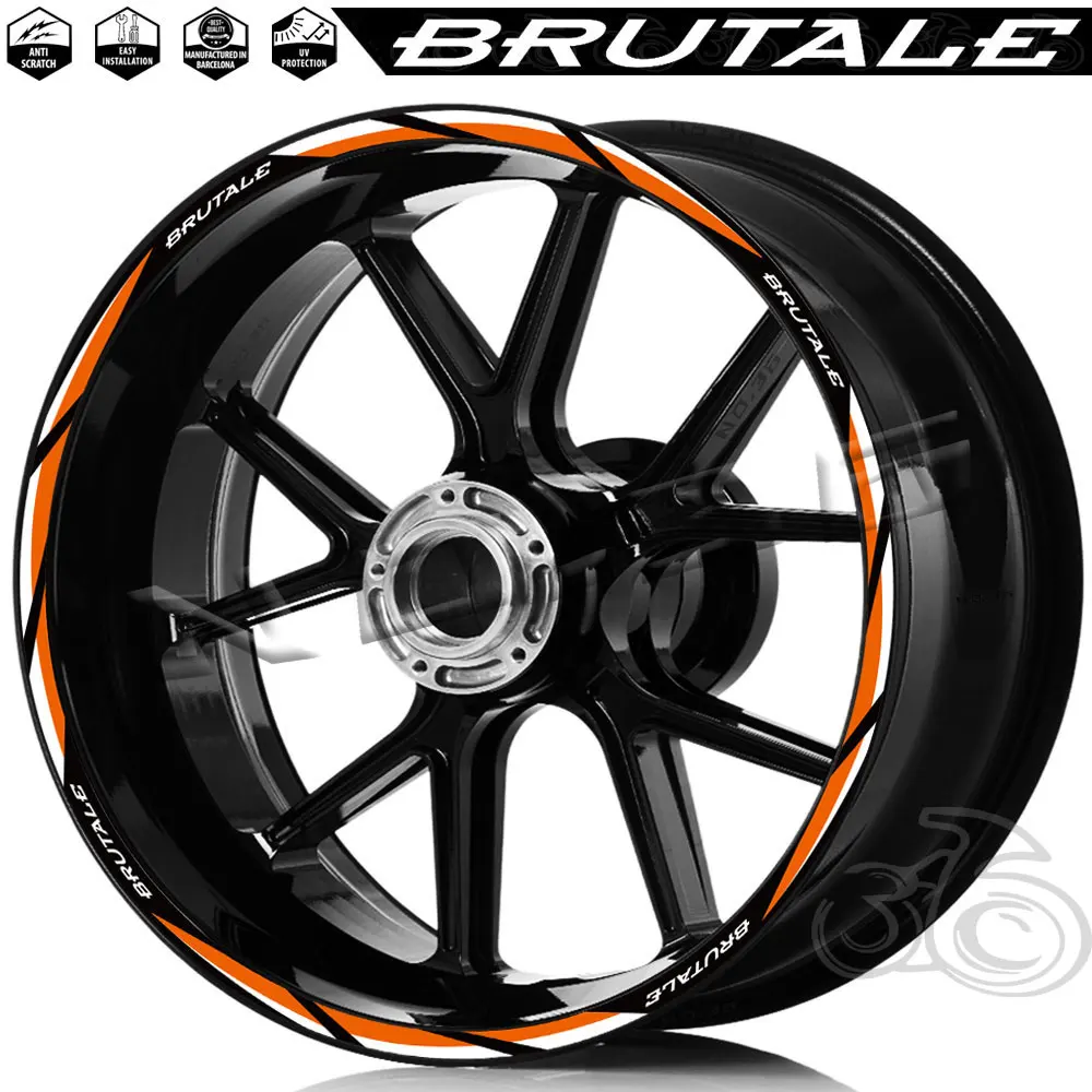 Autocollant de roue de moto étanche, autocollants de jante de coulée, adapté pour Mv Agusta Brutale RR 1000RS 1000RR ASSEN 910R 800RR 675 990 750