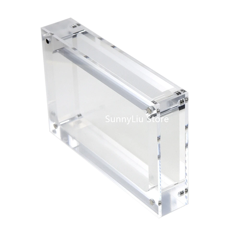 1pc High transparency For 3DS acrylic magnetic cover console storage box protector case for NDSL console