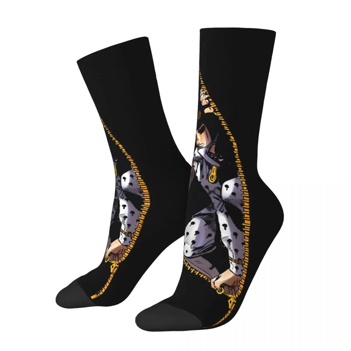 Anime Jojo Bizarre Adventure High elasticity polyester fiber cosy Unisex Windproof Happy 3D printing Socks