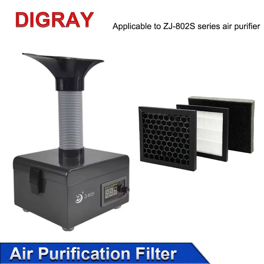 DIGRAY ZJ-802S Portable Solder Fume Purifier Filter Element Filter Cotton Replacement Solder Fume Absorber Smoke Eliminator
