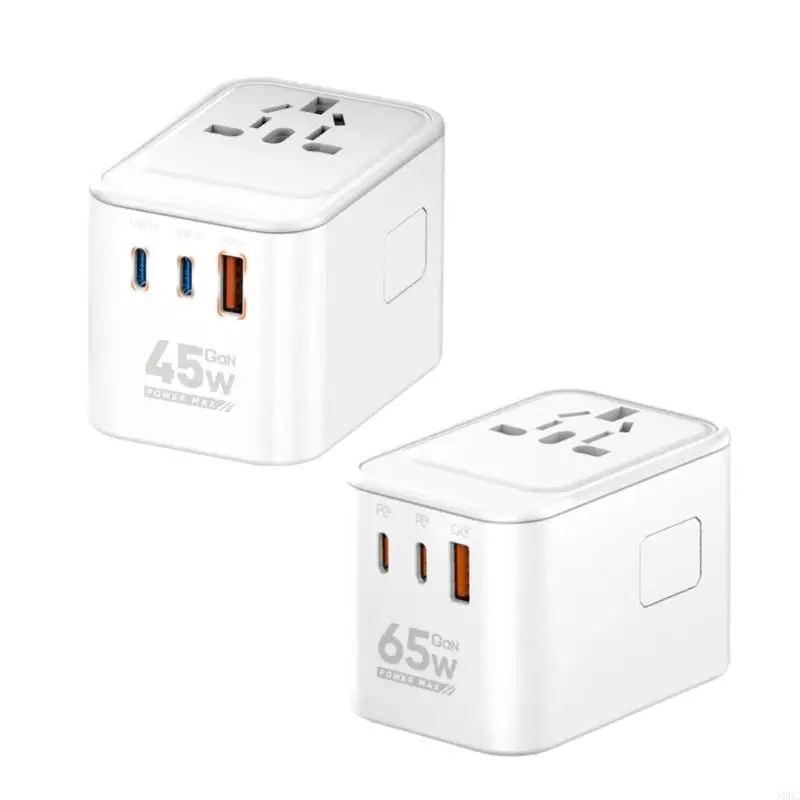 

Universal 45W 65W Travel Adapter for Global Use with USB C and USB A Compatibility N0HC