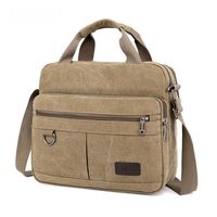 Multi-layer Messenger Bag Outdoor Zipper Square Shape Shoulder Bag Large Capacity Canvas Travel Crossbody Bags Unisex