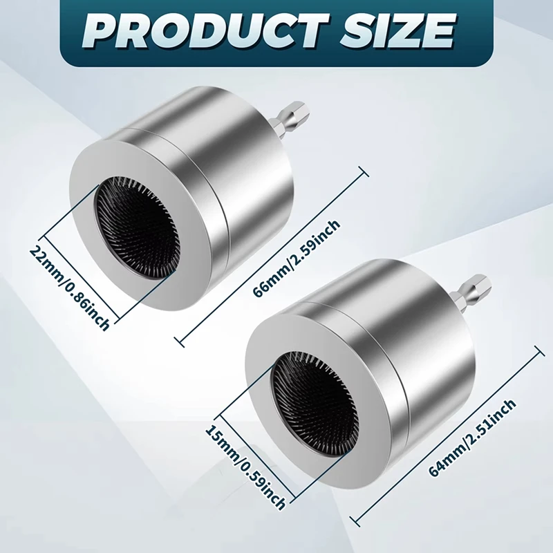MAKE-15/22MM 銅パイプクリーニングブラシ電気ドリルユニバーサル錆除去ワイヤーブラシ研磨ツール 2 個