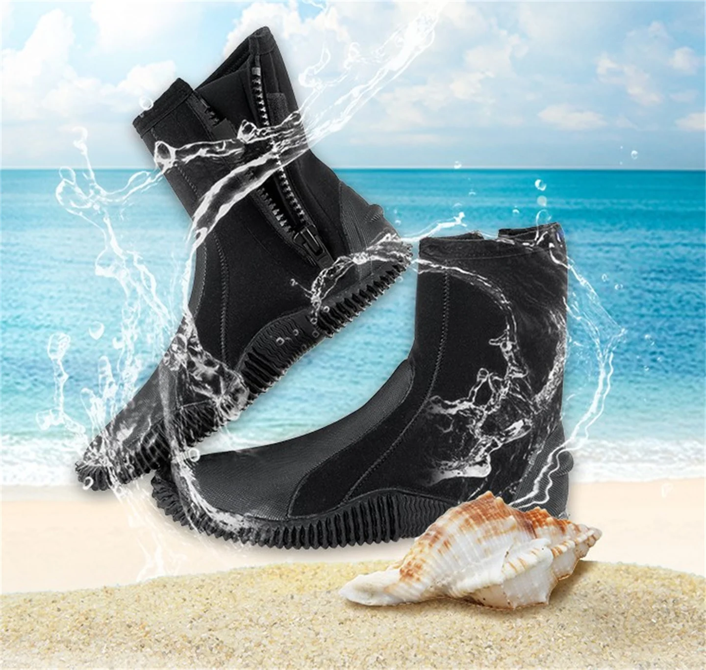 5mm High Top Outdoor Diving Shoes Beach Surfing And Stream Tracing Shoes Anti Slip Snorkeling Equipment Swimming Shoes