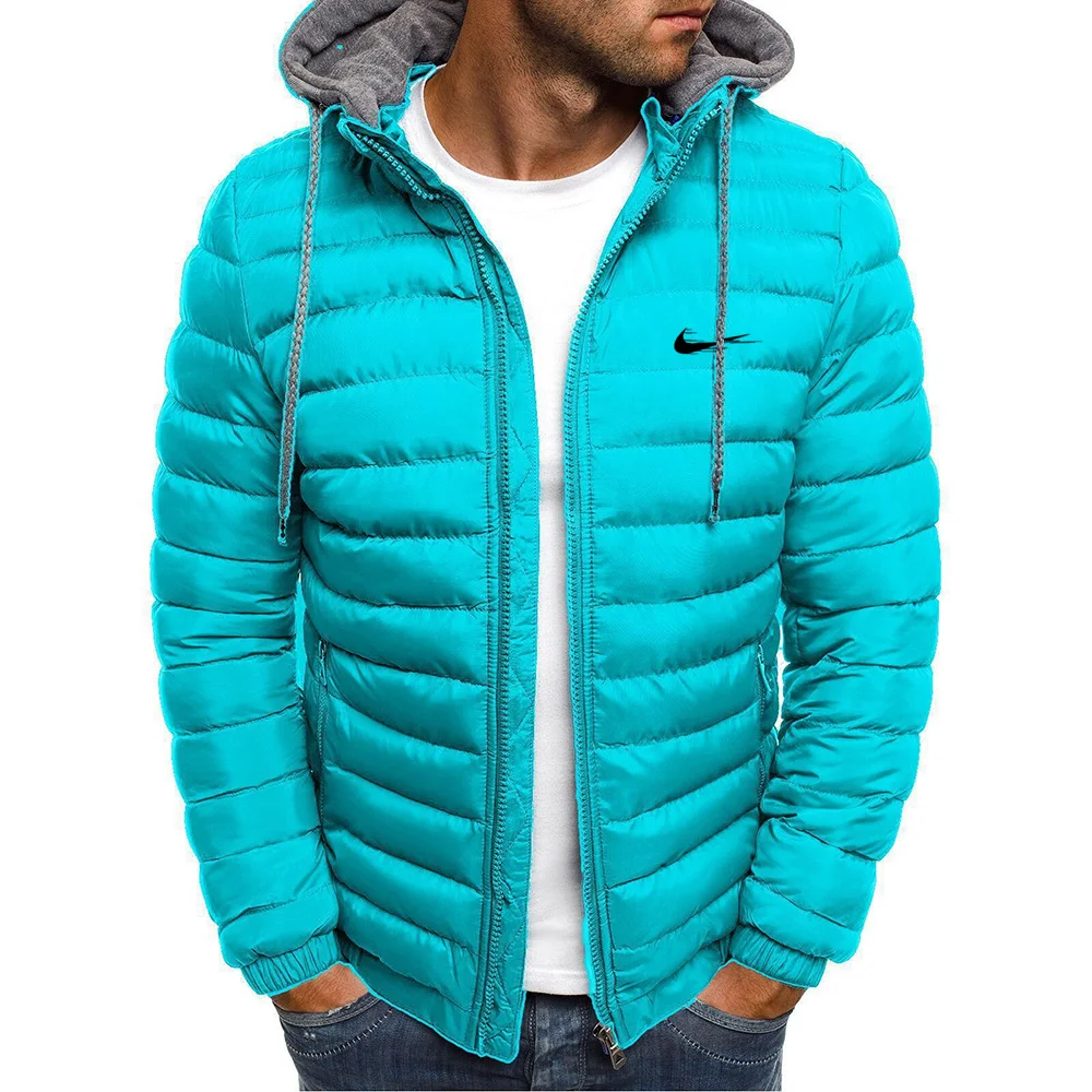 Chaqueta acolchada de algodón para hombre, abrigo cálido a prueba de viento para exteriores, rompevientos informal para invierno, novedad de 2024