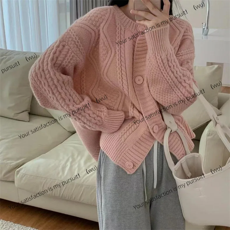 

Новый японский мягкий восковой вязаный кардиган с женским свободным ленивым ветровымвитером, курткой, топ