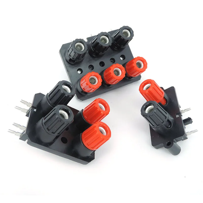 2 4 6 Positions Banana Plug 4mm Socket power Connector External Audio Jack Speaker Amplifier Screw Post Terminal Block Bend W28