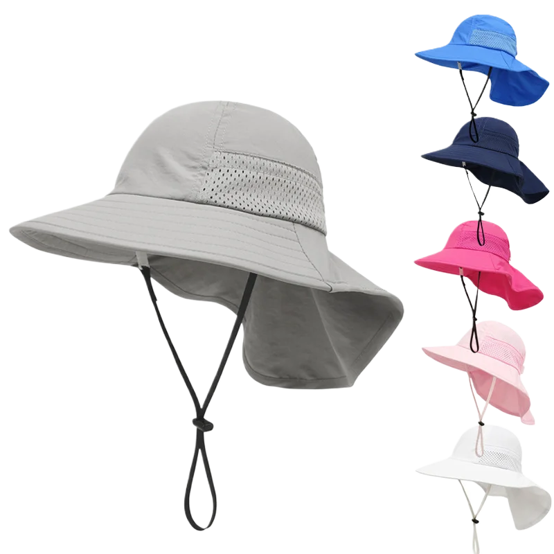 

Toddler Baby Sun Hat Kids Summer UPF 50+ for Boys Girls Adjustable Beach Hats with Bucket Wide Brim Age 1-7 Years