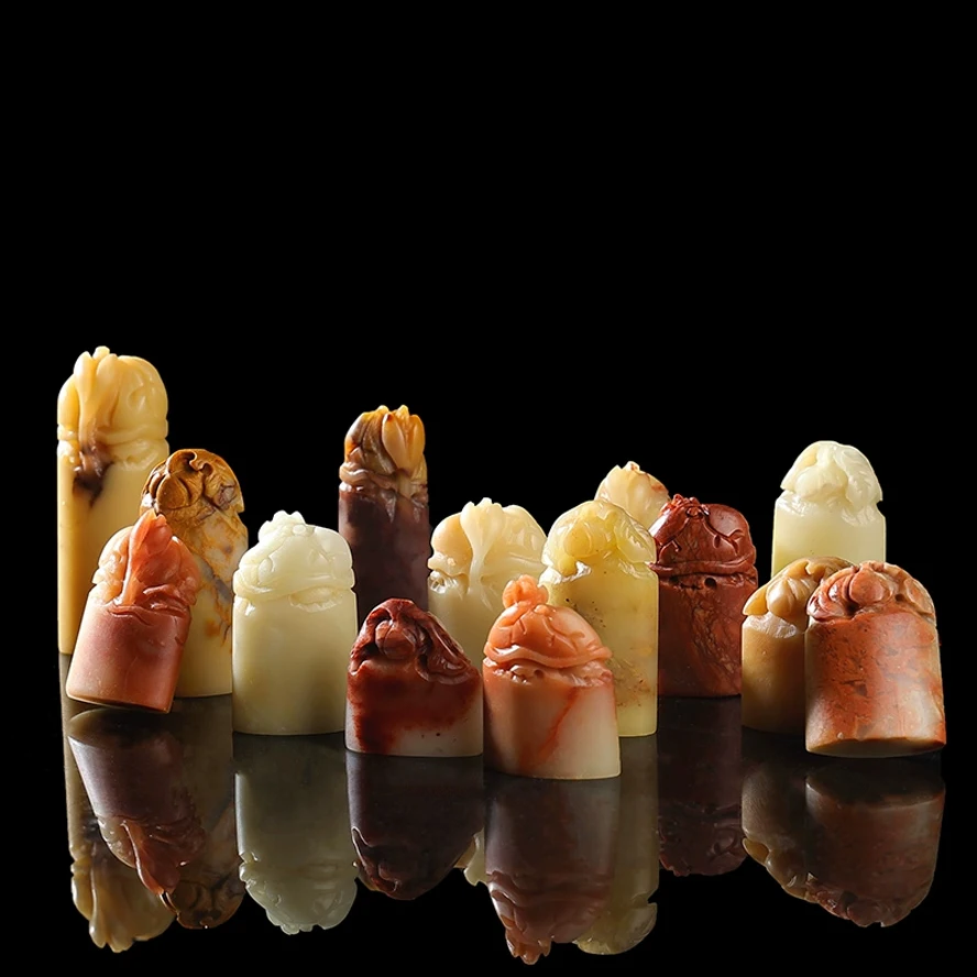 

Заготовки для печати камня Shoushan & Laos | Резная ручка, чистая текстура, для печати для практики и медитации, товары для рукоделия «Старый шахт»