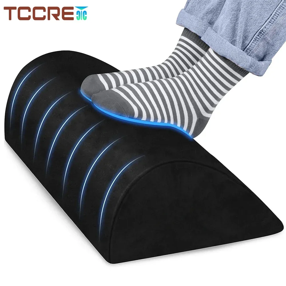 Black Feet Pillow Cushion Support Ergonomic Oval Support Foot Rest Memory Cotton Foot Rest Cushion Under Desk - Home Office Work