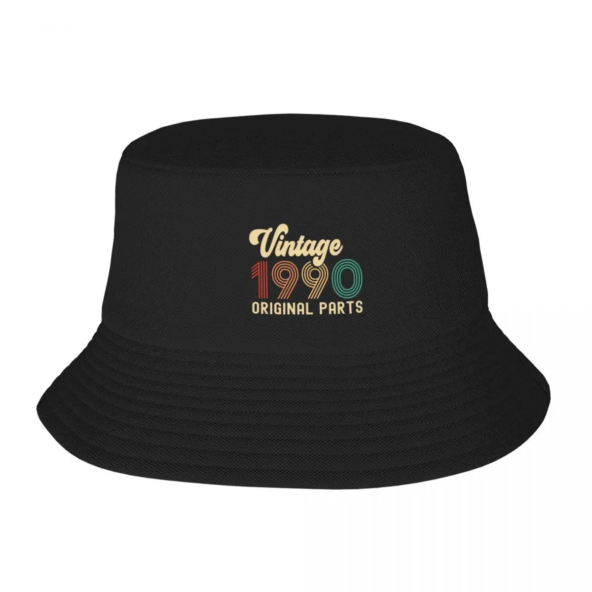 Vintage 1990 Original Parts Men Women Bucket Hat Outdoor Sun Protection Cap Breathable Mesh Fisherman Hats For Birthday Gift