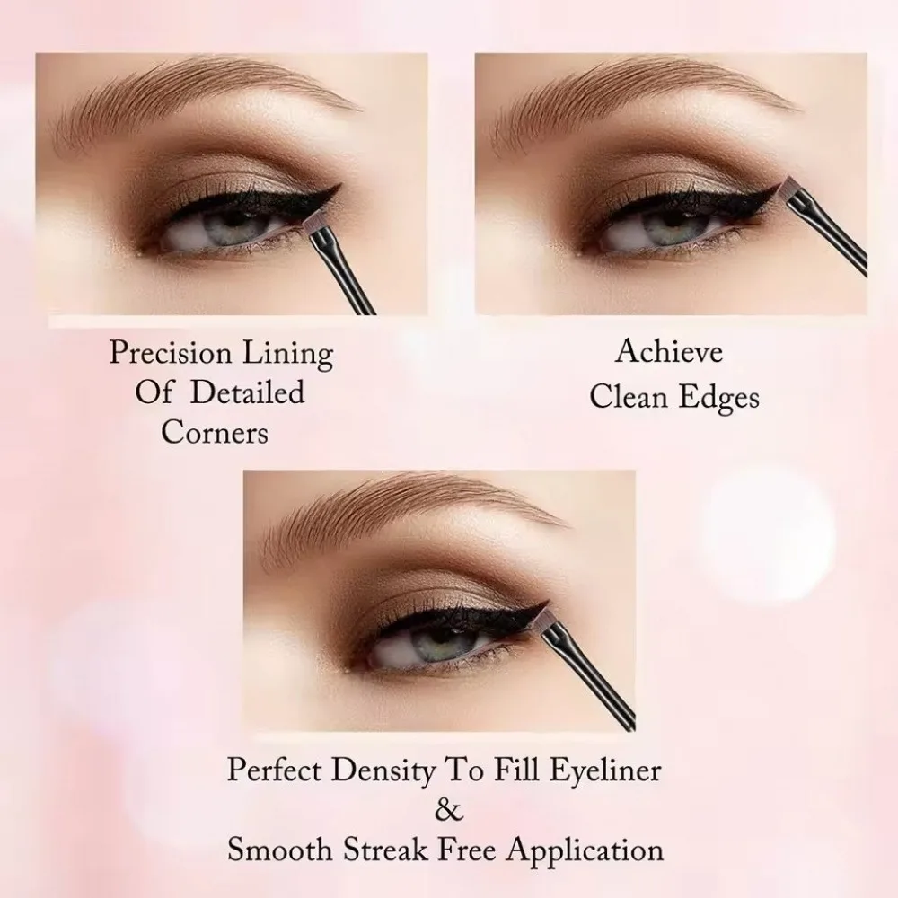 Abgewinkelter Eyeliner-Pinsel – Präziser Augen-Make-up-Pinsel für die unteren Wimpernlinie und die Innenecke