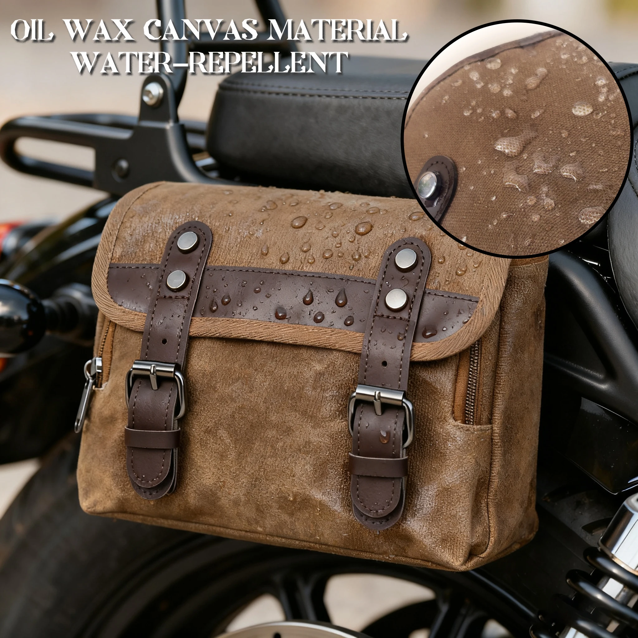 Vintage Motorbike Hanging Bag Front bag Motorcycle Side Bag Retro Rear Seat Bag Mopeds Waterproof Tail Bag Riding Equipment