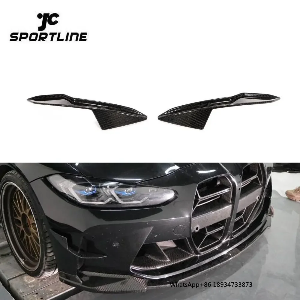 Dry Carbon Fiber G82 Front Bumper Canards for BMW G80 M3 G83 M4 Competition 2021 2020