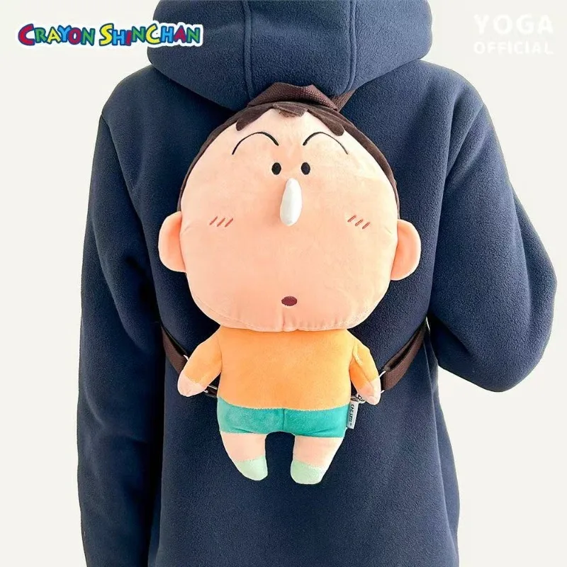 Crayon shin-chan brinquedo de pelúcia mochila bonito dos desenhos animados boneca mochila buriburizaemon bolsa anime mercadoria menino/menina festival presentes