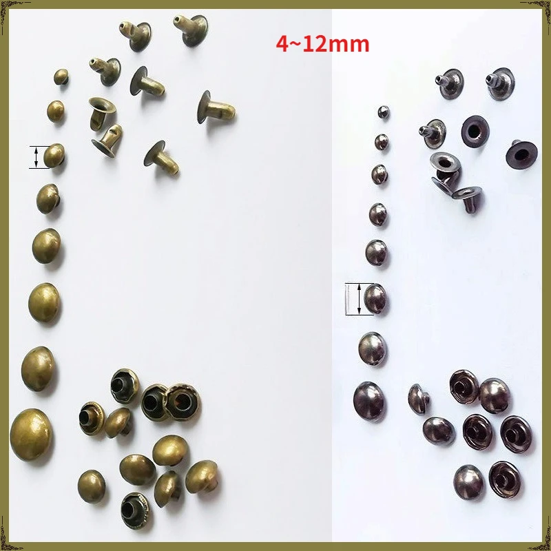 4-12mm Rivet For Handbag Metal Snap Buckle Bag Studs Button Nail Rivets DIY Sewing Leather Craft