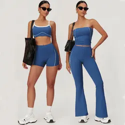 Yoga Set Workout Sets Women 2 Pieces Gym Suits Sportswear High Waist Shorts Outfits Sports Yoga Suit Fitness Running Tracksuits