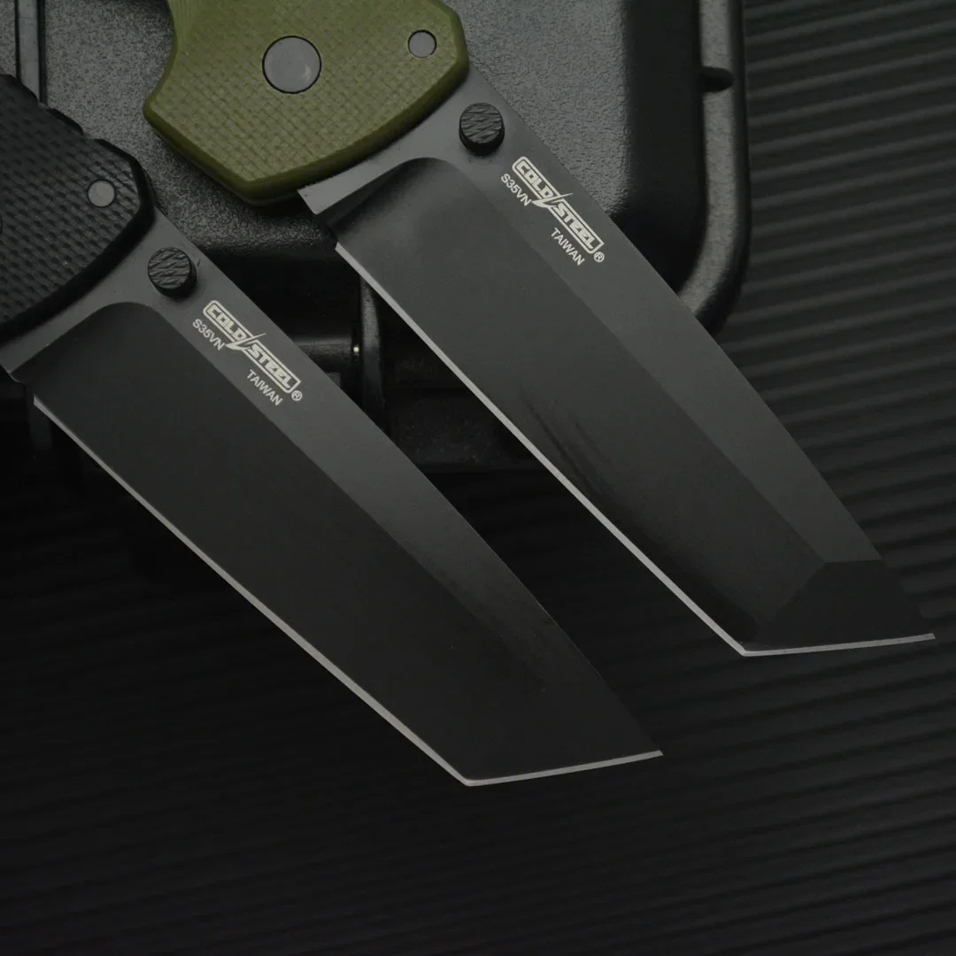 Novo frio 27bt recon 1 tanto faca dobrável 9cr18mov lâmina de aço militar tático sobrevivência caça rápida facas grandes ferramentas edc