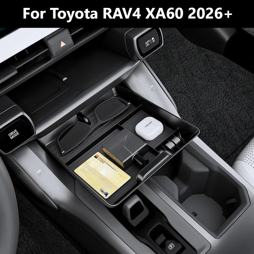 For Toyota RAV4 XA60 2026 2027 Center Console Organizer Drawer Style Storage Box for Sunglasses Glasses Interior Accessories