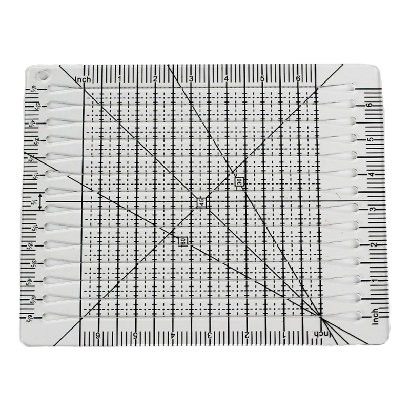 Square Up Slotted Quilting Ruler Patchwork Ruler Acrylic 3mm for Cutting Fabric Paper Quilting Sewing Craft Template