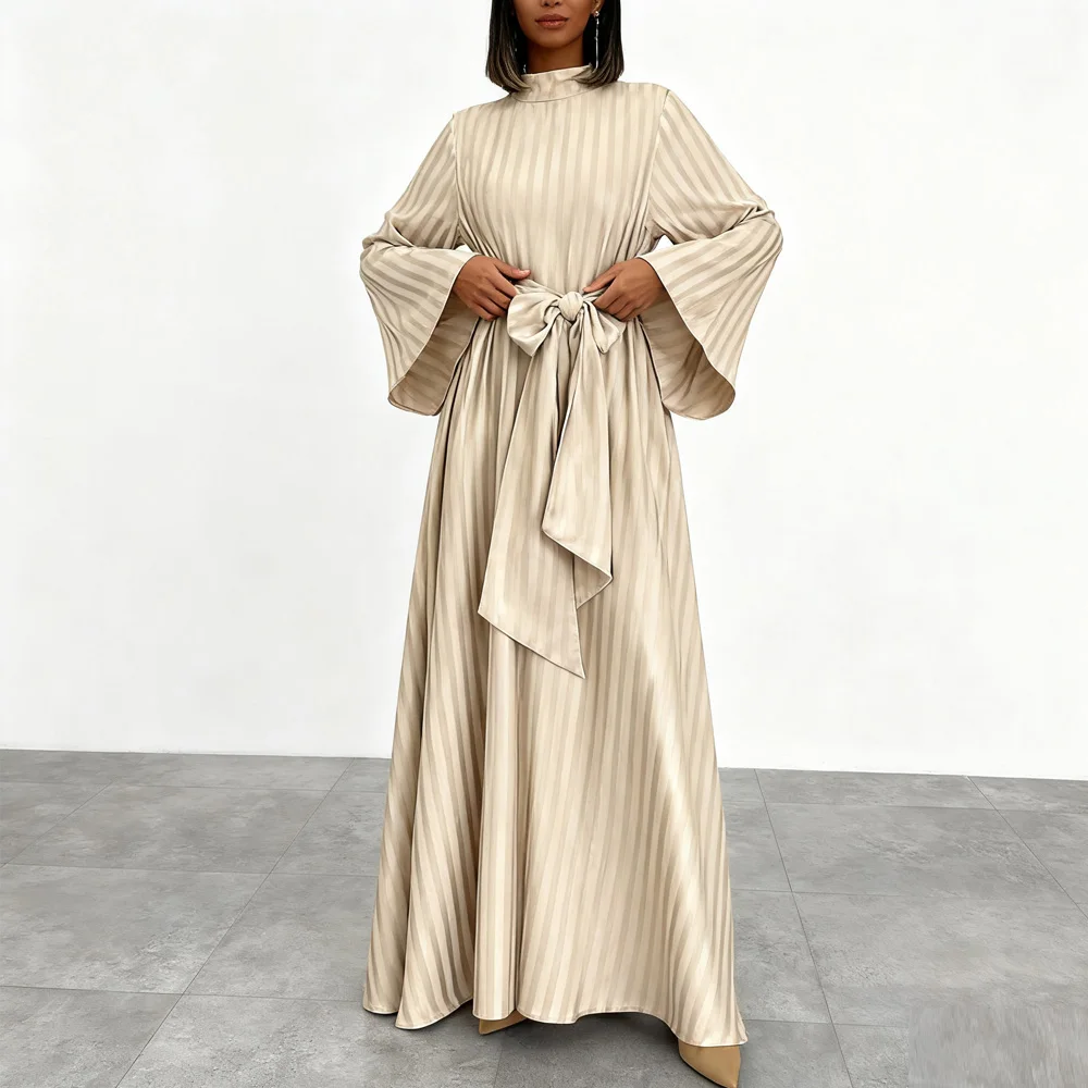 

Мусульманские женские платья: атласная абайя, дубайский кафтан, одежда для Рамадана и Ид, исламская одежда, элегантный марокканский кафтан, платья для мусульманок, абайи.