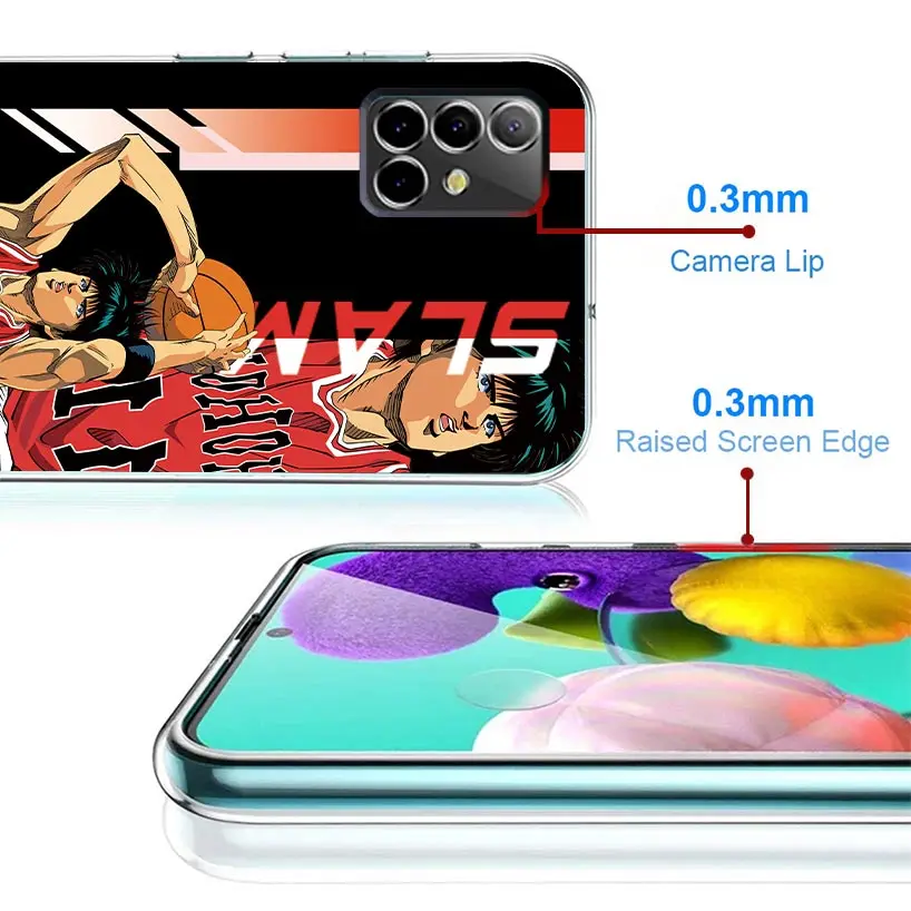 Japan Comic Slam Dunk Case Phone Cover for Samsung Galaxy A15 A14 A13 A12 A55 A54 A53 A52 A35 A34 A33 A32 A25 A24 A23 A22 A04S A