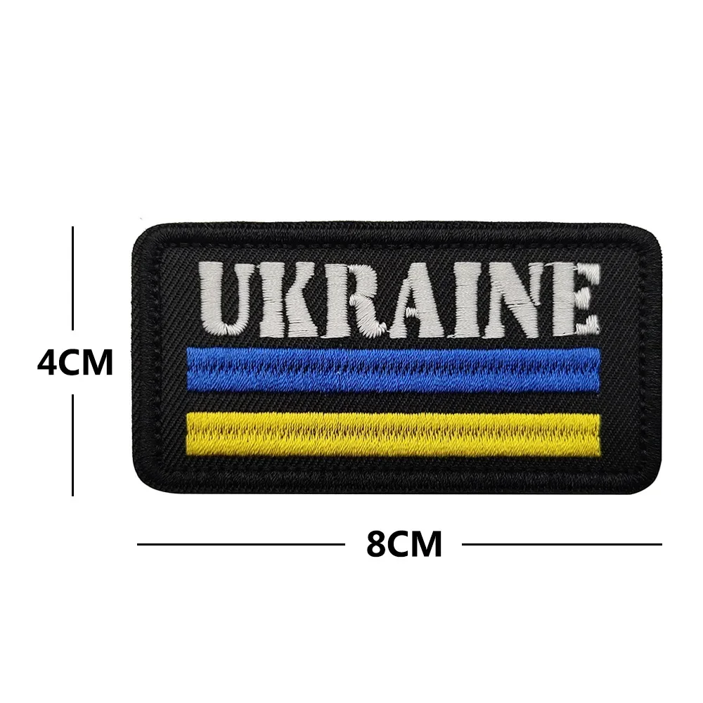 Ukraine Embroidered Patch Ukrainian National Flag Emblem Badge Hook&Loop Military Patches for Backpack Tactical Morale Badge