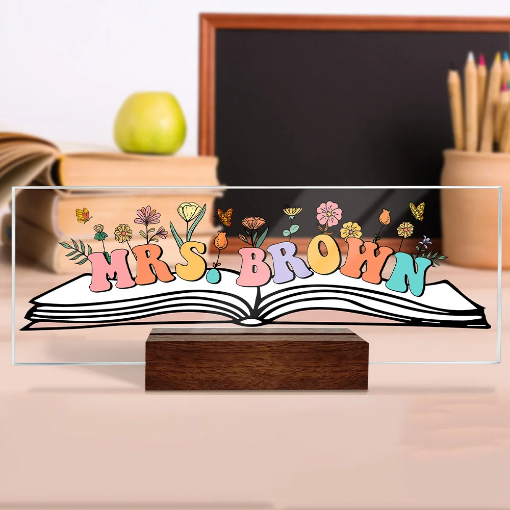 1 шт. настольная табличка из ПММА на заказ — персонализированный текст, милый и прозрачный, с лазерной гравировкой, сделай сам, идеальные подарки для подростков и ежедневного использования D