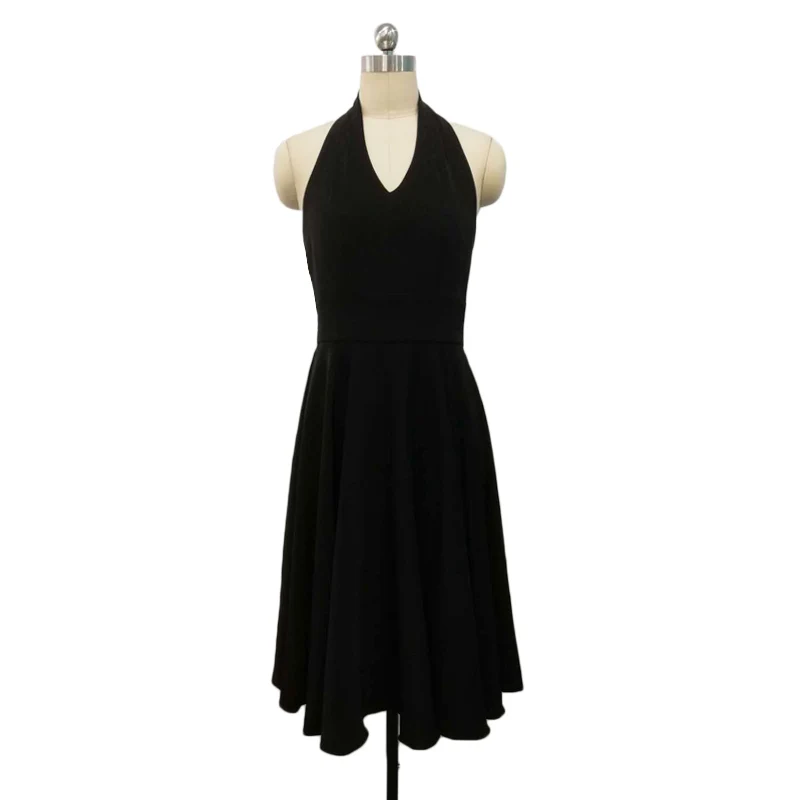 السيدة مايزل تأثيري حلي الرجعية تنورة سوداء الرسن الرقبة فستان المرأة مرحلة الأداء حسناء ثوب حفلة فستان الهالوين