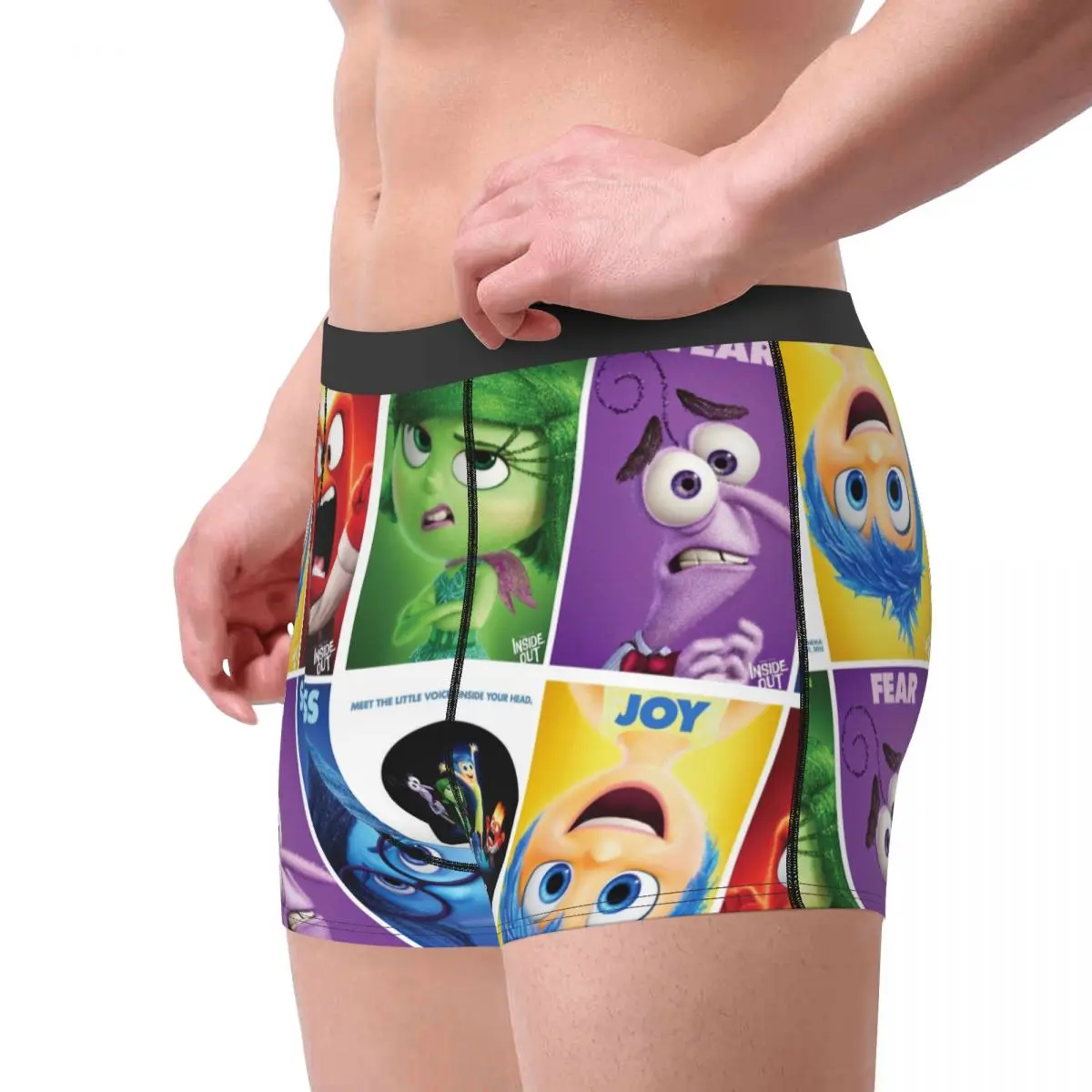 Inside OUT-Disney Inside Out Cuecas, Calcinha Respirável, Roupa Interior Masculina, Cuecas Boxer Confortáveis