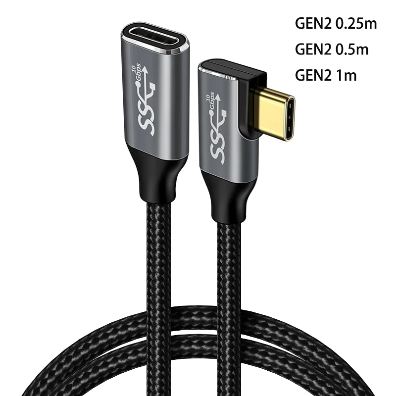 1PCS 5A Type C Male To Female  USB C Connector Extension Cable Fast Charging USB Type C 3.1 PD100W Quick Charge