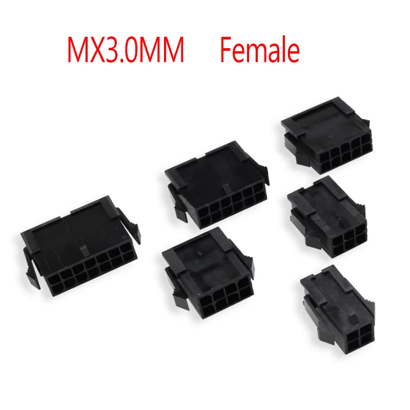 Mx3.0 3.0mm Pitch Micro-fit 3.0 Connector Housing 2*1/2/3/4/5/6/8/10/12 Pin Male + Terminal 43030 2p/3p/4p/5p 43025