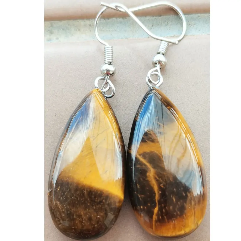 Bloodstone Labradorite Tiger Eye Aventurine Goldstone Blue Sand Crystal Aventurine Unakite Dangle Earring PWB1186