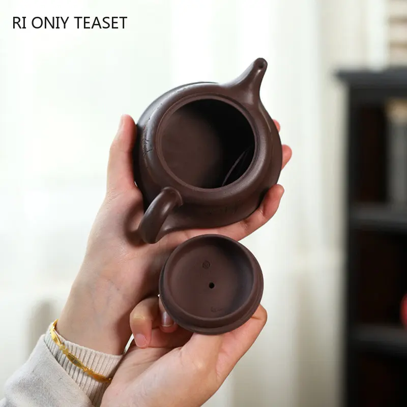 Imagem -05 - Yixing Bules de Argila Roxa Artistas Famosos Handmade Tea Pot Raw Ore Lama Roxa Beleza Chaleira Chinês Zisha Tea Conjunto Teaware 160ml