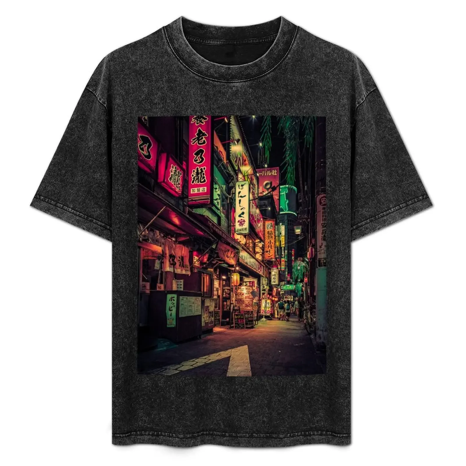 

Neo Tokyo II- Japan Night Photo T-Shirt vintage graphic tee rapper graphic tees Funny t-shirt slim fit t shirts for men
