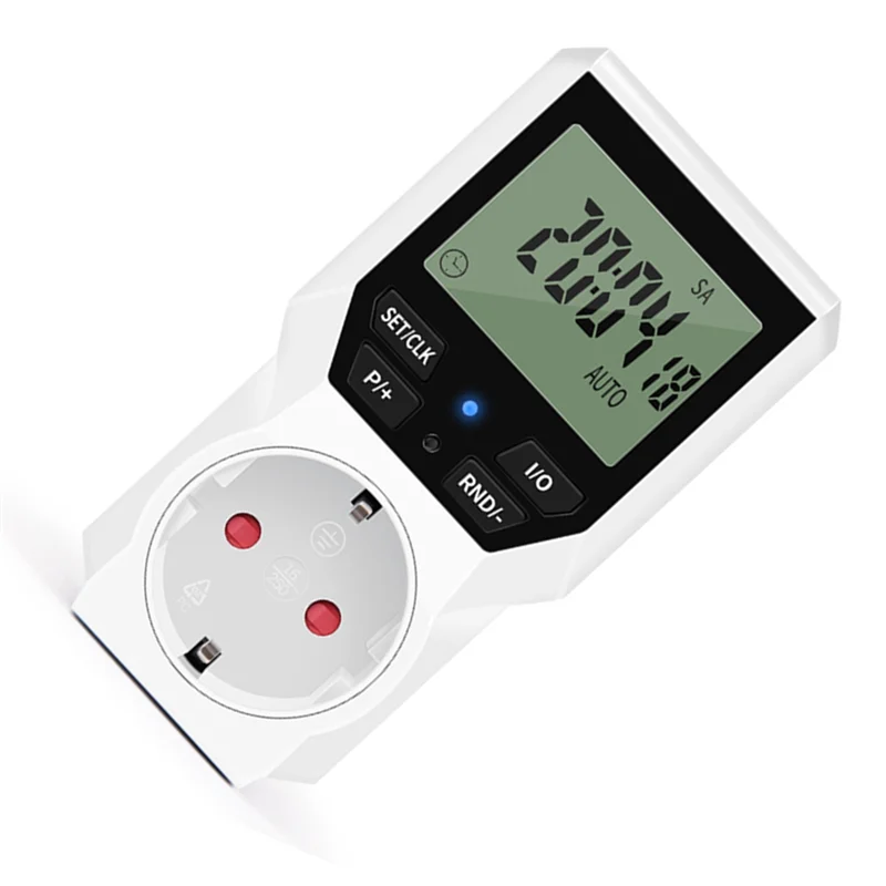 JABS-Smart Timer Socket Interruttore timer elettronico digitale Spina UE Display LCD Controllo temporizzazione programmabile Protezione automatica