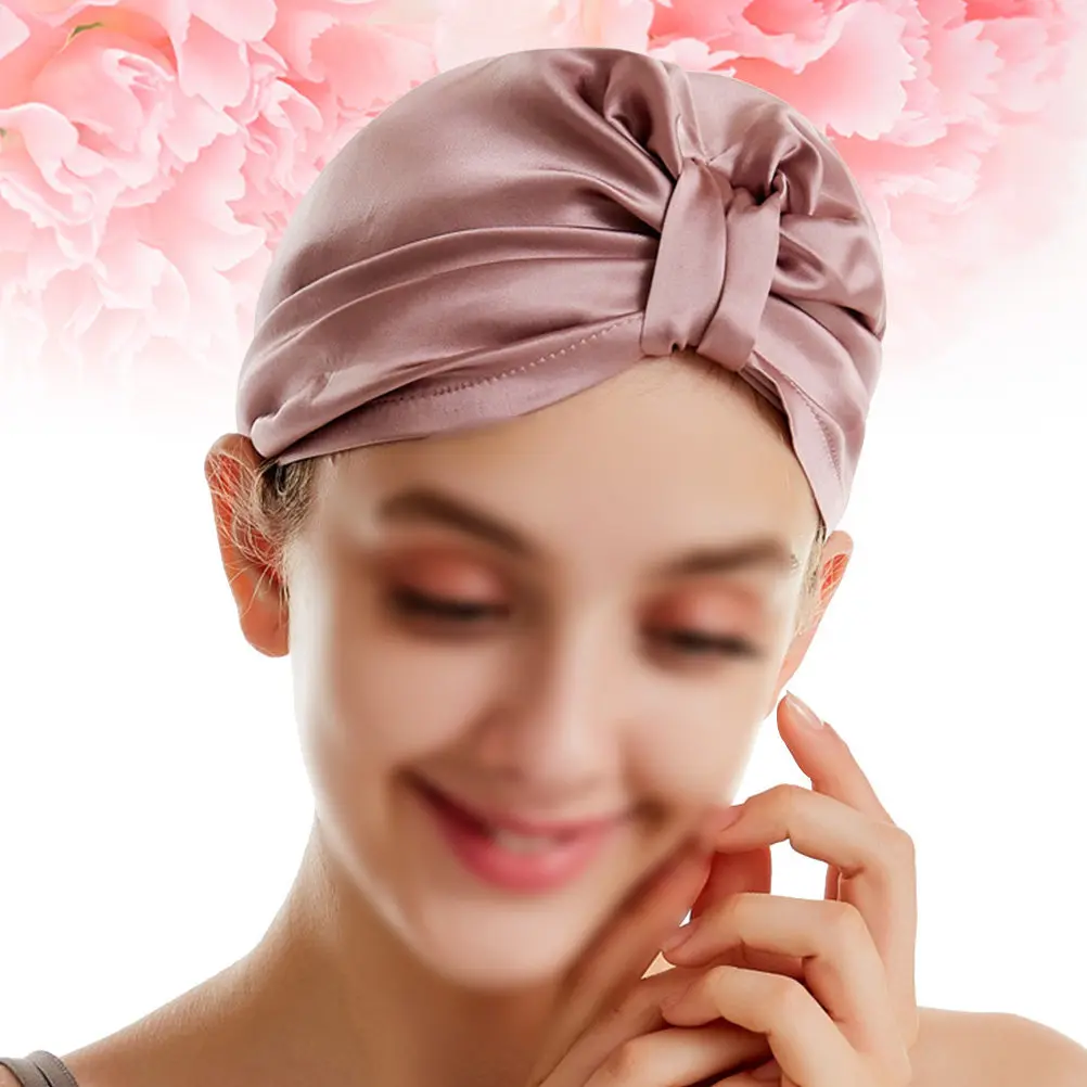 Silk Hair Drying Cap Rubber Red Soft Smooth Comfortable Fast Drying Hair Towel for Home Gym Bathing Makeup Quick Dry Damage Free