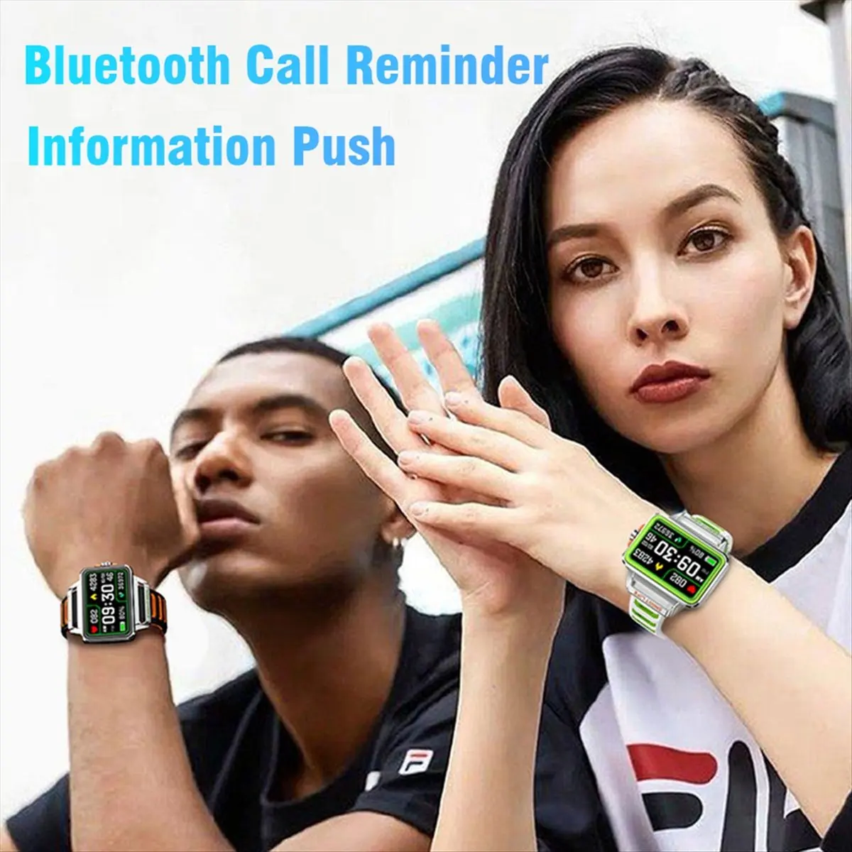Exclusive Smart Watch for Men Women Call Reminder Heart Rate Monitor Waterproof Bracelet Sport Smartwatch for IOS Android-C