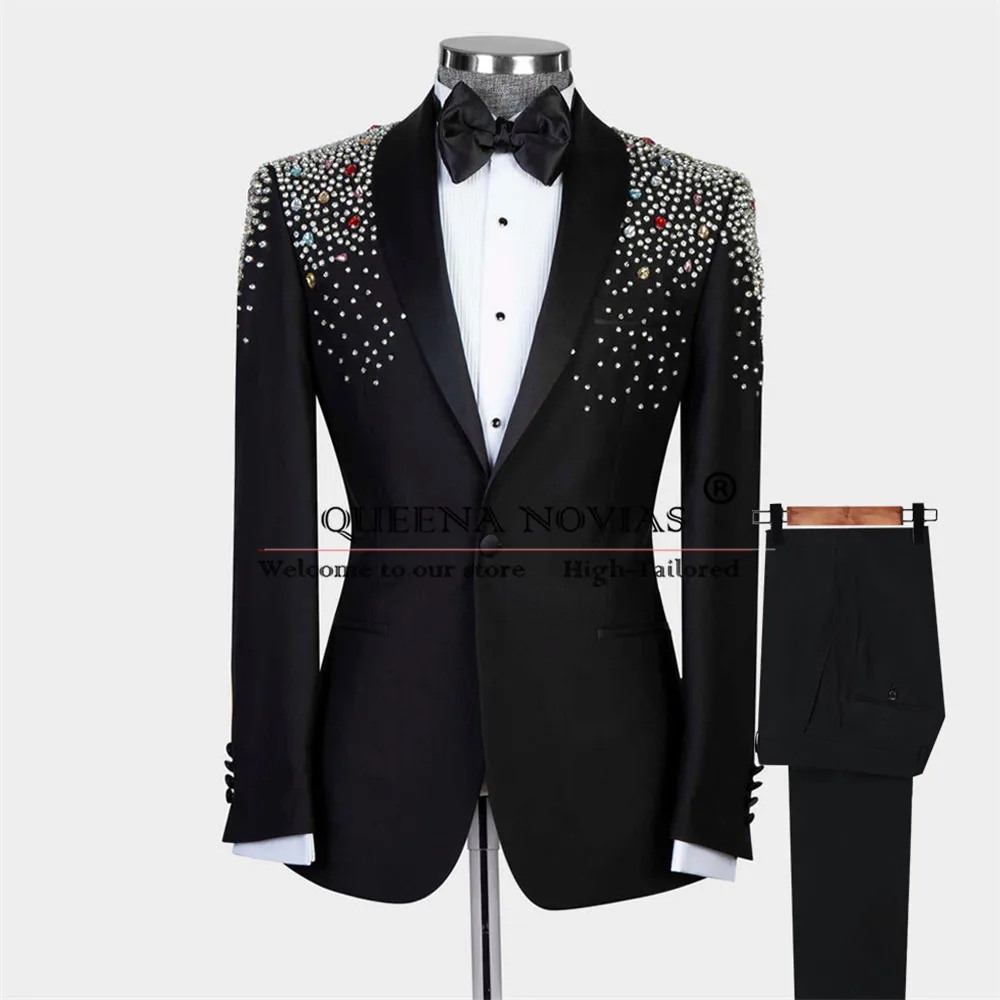 

Ювелирный орнамент, свадебные костюмы, куртка с шалью и лацканами, брюки, комплект из 2 предметов, смокинги для жениха, индивидуальные вечерние деловые мужские пиджаки