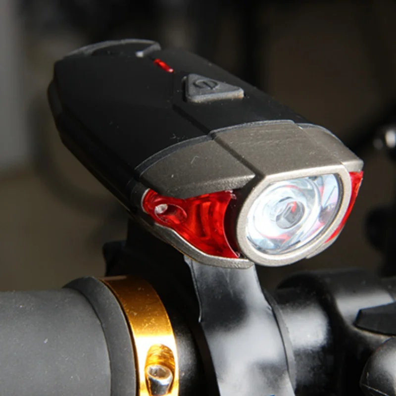 USB Rechargeable Rear Lamp Highlight Helmet Light Bicycle Tail Light Aluminum Alloy Headlight Bicycle Monocular Light Warning Li