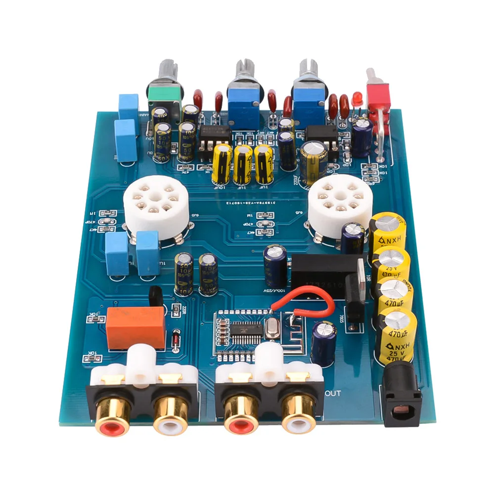 Imagem -05 - Febre Pré-amplificador Tubo Bluetooth Pré Amplificador Tone Control Board Hifi 6j5 Bile Vacuum Ne5532